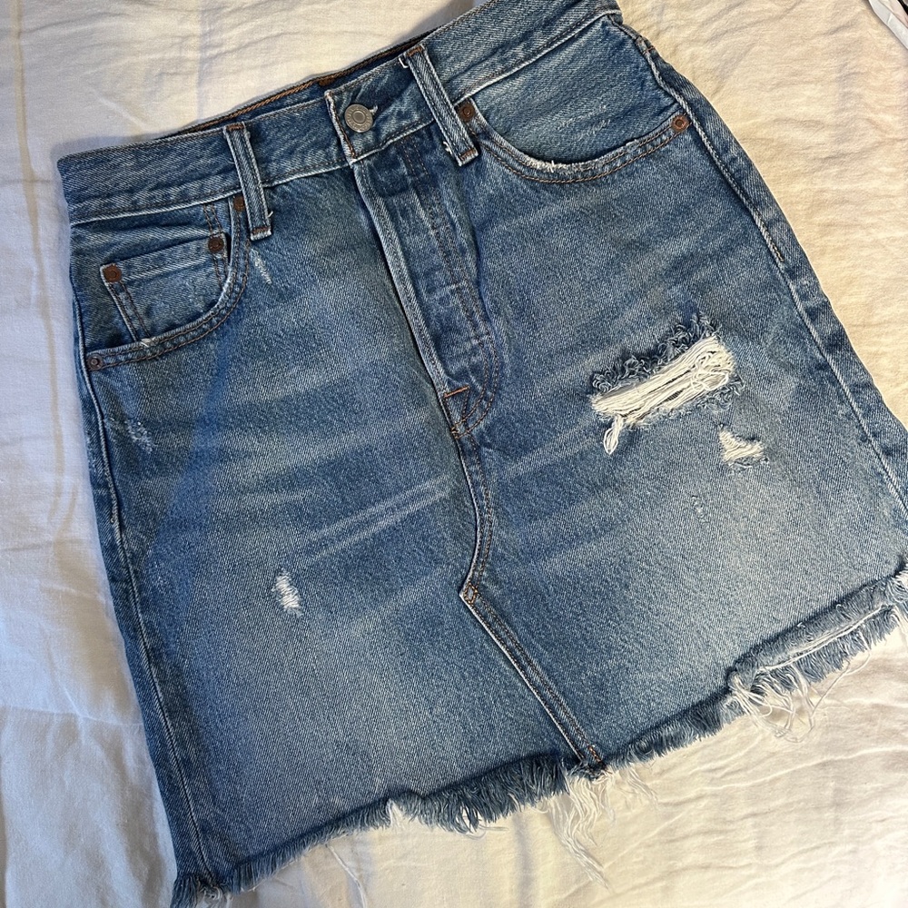 Levi’s Denim Distressed Skirt